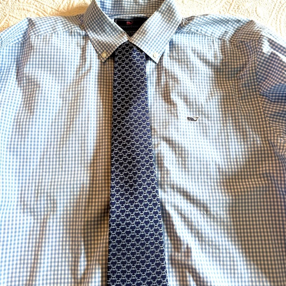 J. McLaughlin Men’s Blue Silk Tie Equestrian Preppy - Picture 4 of 9